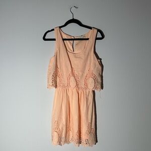 GB girls Peach Lace Dress